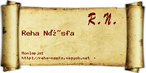 Reha Násfa névjegykártya
